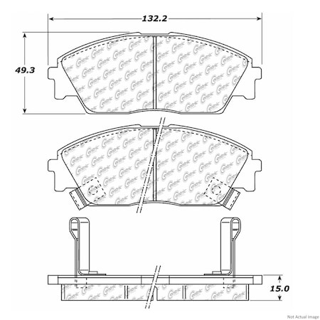 Centric Parts SEMI-METALLIC BRAKE PADS W/HARDWARE 104.0373